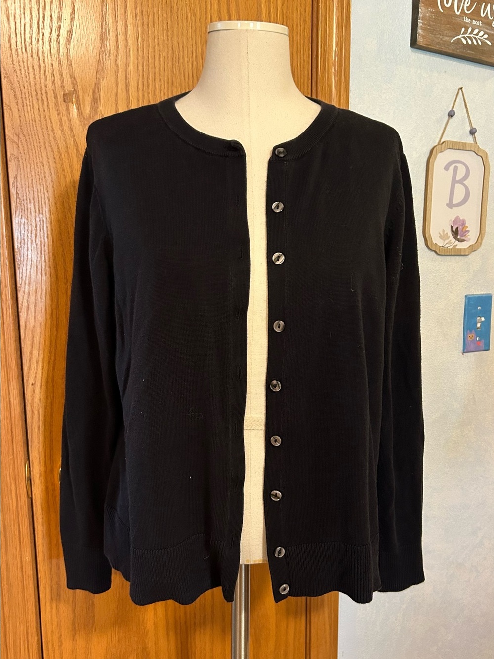 Croft & Barrow Black Cardigan- Women’s Size PXL